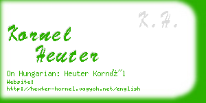 kornel heuter business card